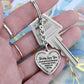 Daddy Loves You - Heart Keychain