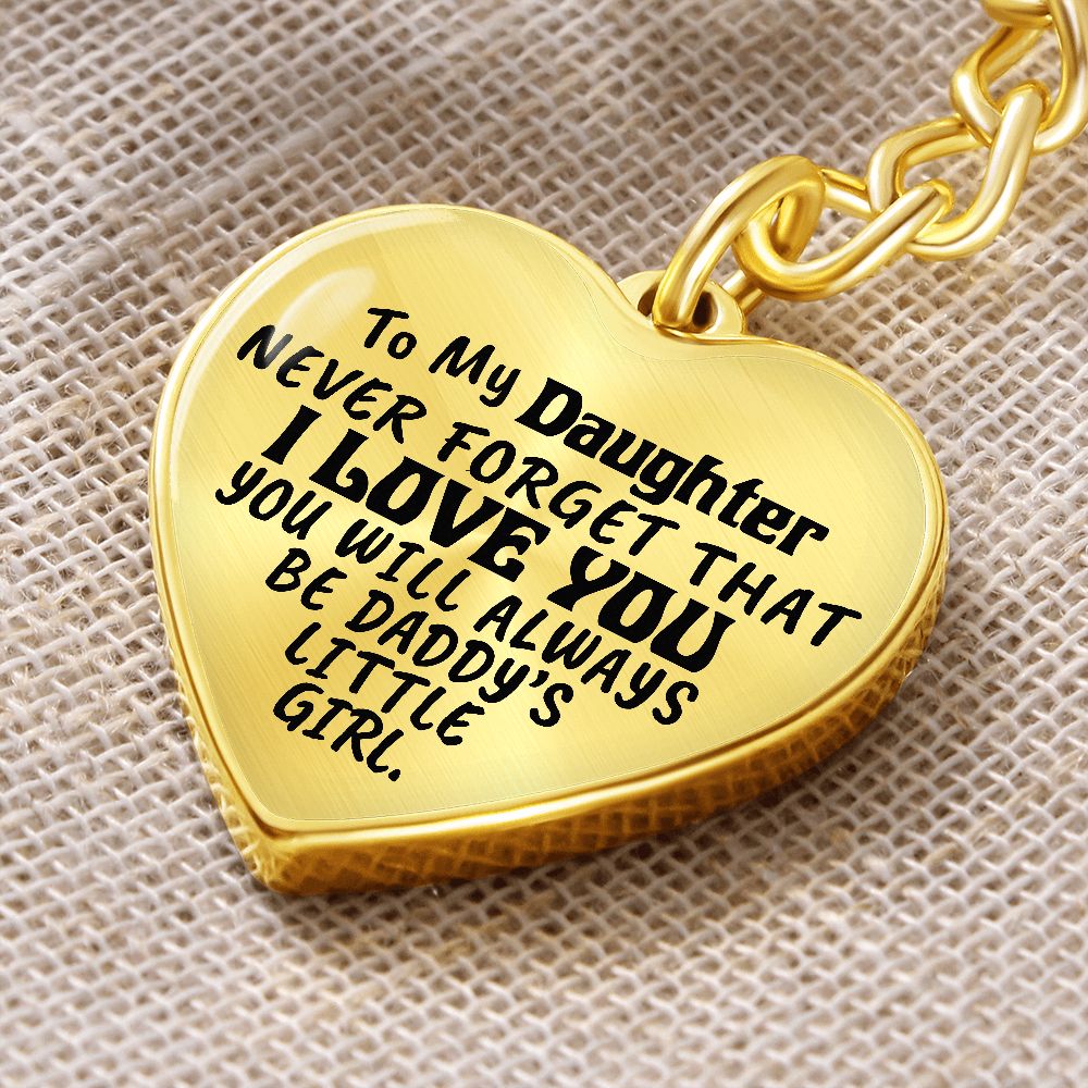 Daddy's Little Girl - Heart Keychain