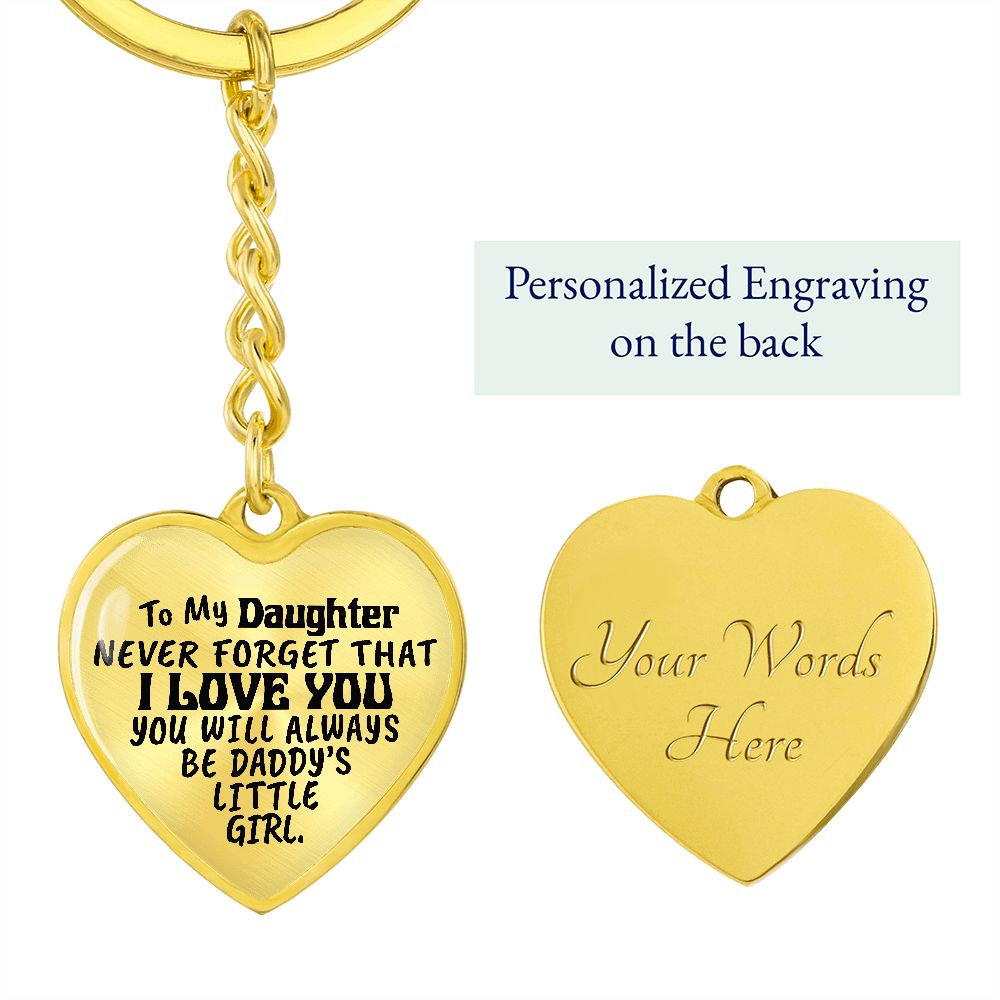 Daddy's Little Girl - Heart Keychain