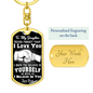 Daughter - Never Forget I Love - Dog Tag Keychain