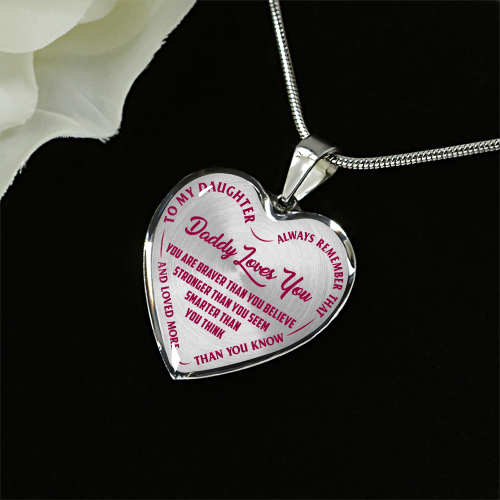 Daddy Loves You - Pink Text - INCLUDES FREE SHIPPING