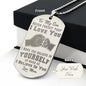 Son - I Believe in You - Love Mom - Engraved Dog Tag Necklace