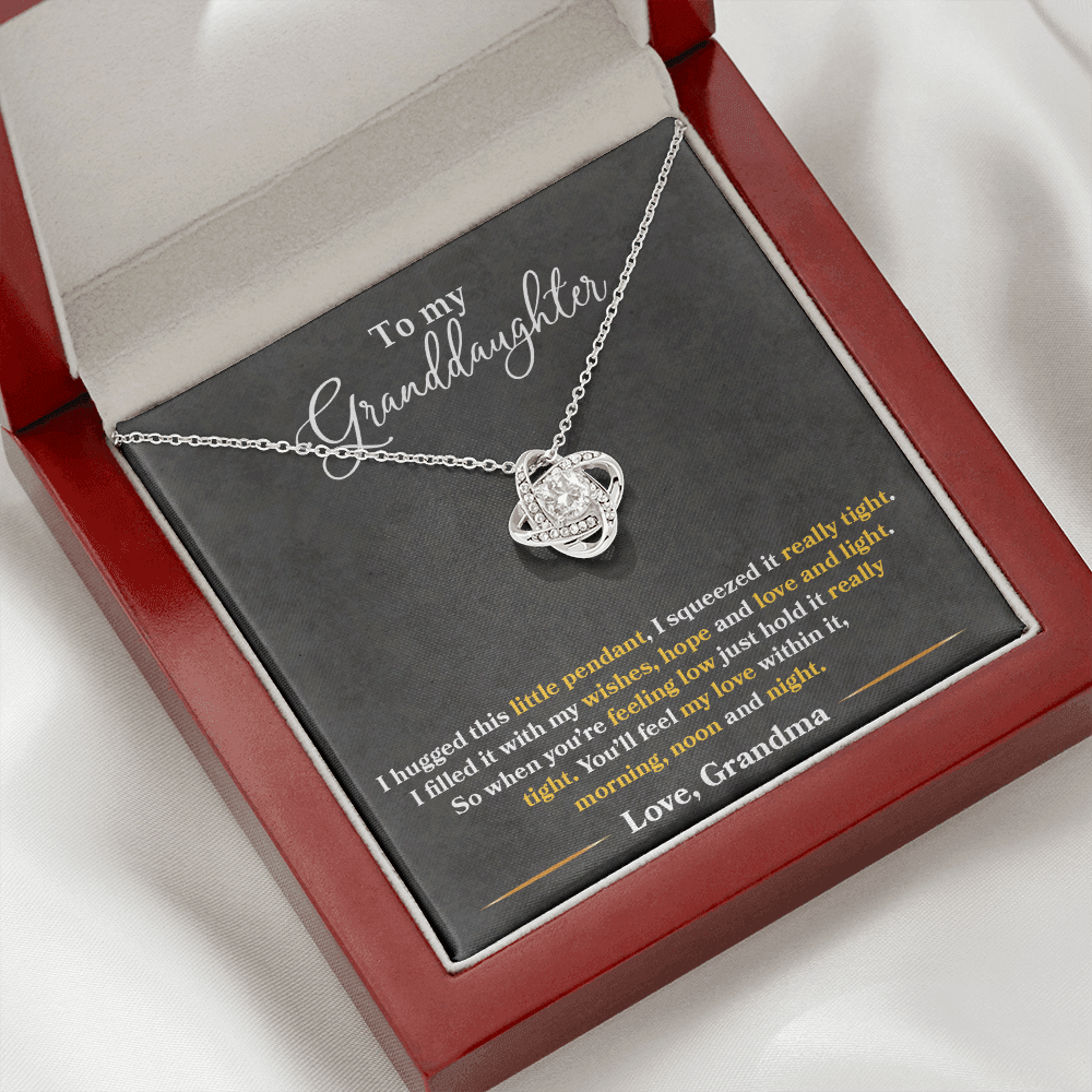 Granddaughter - I Hugged The Little Pendant - Love Grandma
