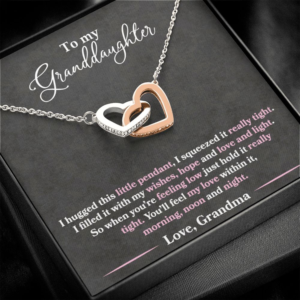Granddaughter - I Hugged This Little Pendant - Love Grandma