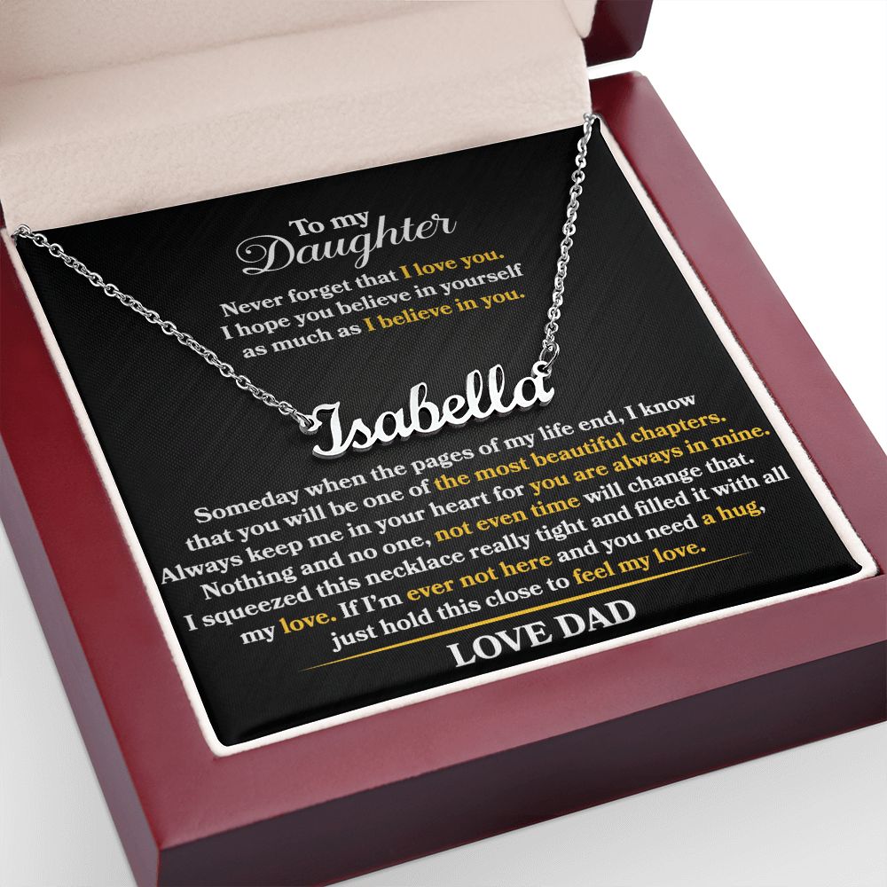 Daughter - I Believe in You - Name Necklace